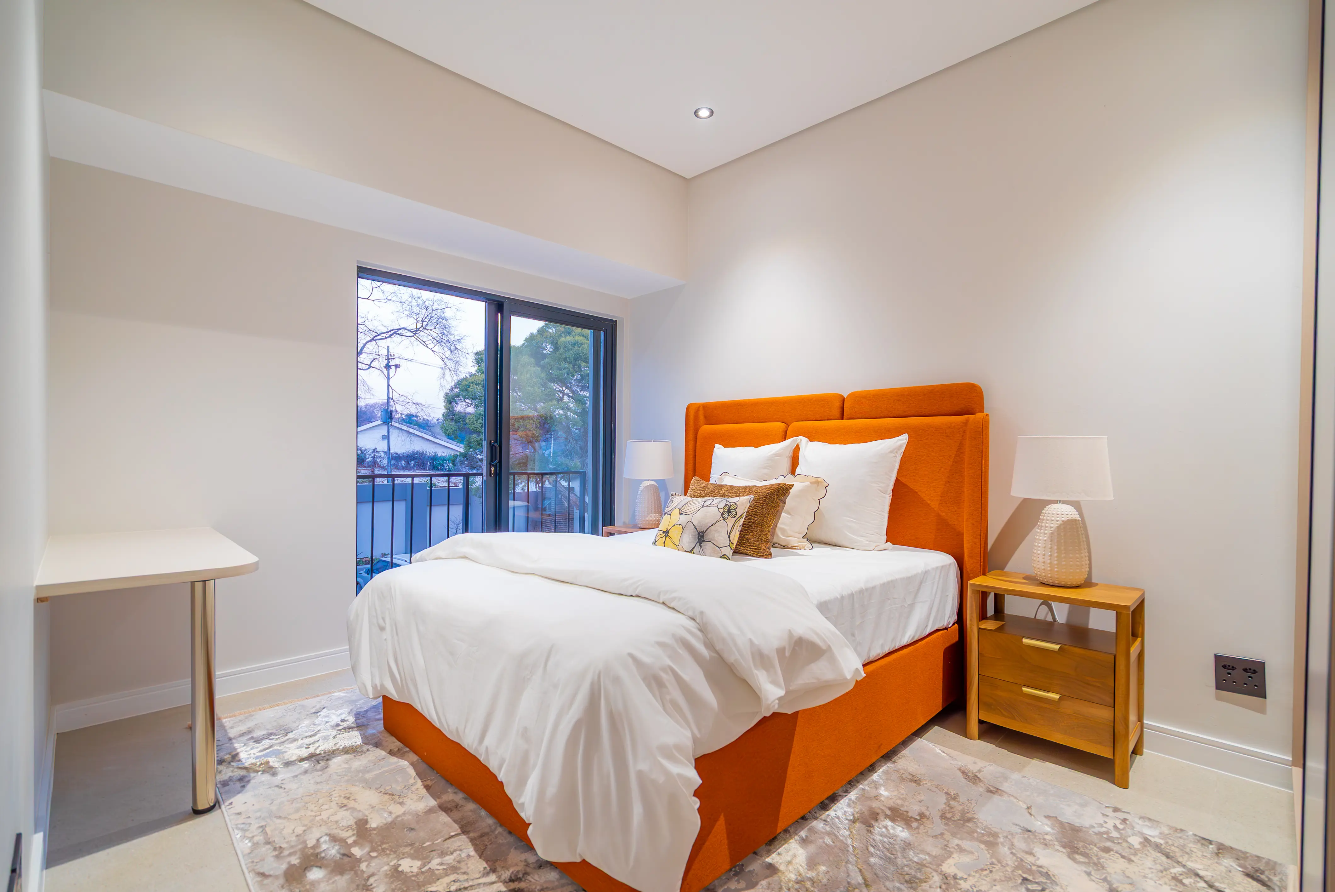 Spacious second bedroom with work station